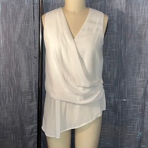 H&M White Asymmetrical Blouse